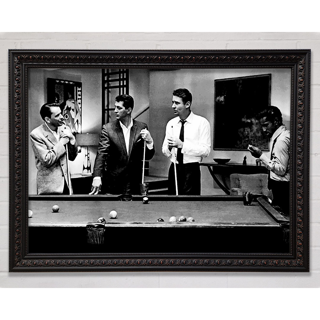 The Rat Pack 4 Playing Pool - Einzelne Bilderrahmen Kunstdrucke