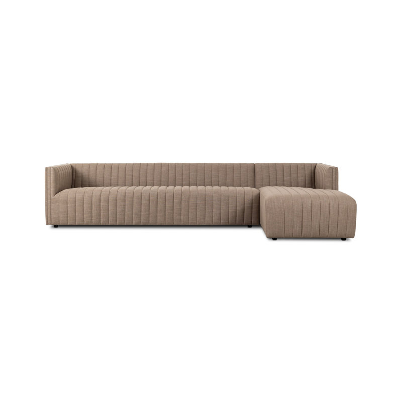 Augustine Chaise Sectional, Right Hand Facing, 26.5" H x 126" W x 64" D