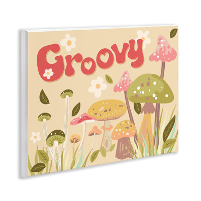 "Groovy Botanical Mushroom", art mural par Diane Labombarbe
