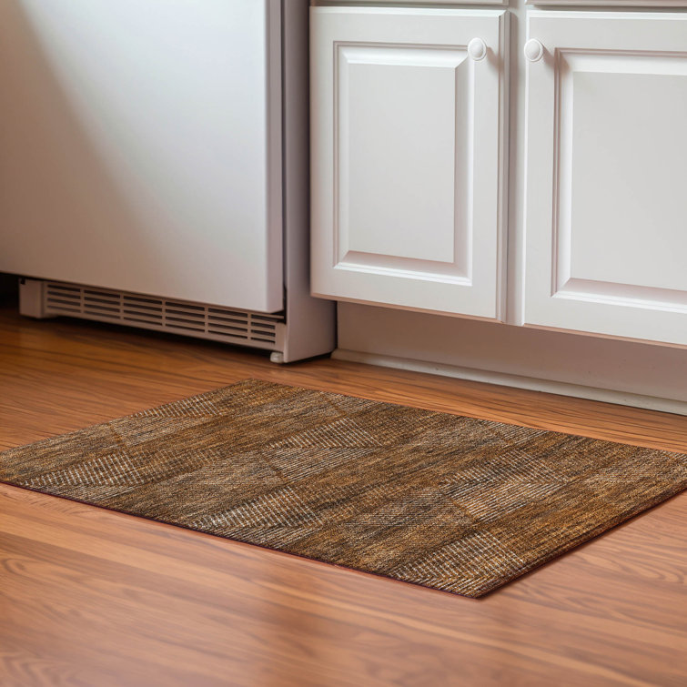 Premium Machine Washable Prisco Terracotta Rug