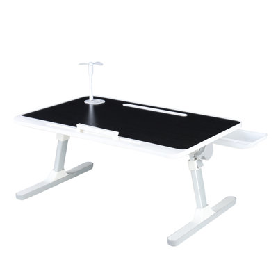 Laptop Bed Tray Table, Height Angle Adjustable Laptop Bed Stand, Portable Lap Desk with Foldable Legs, Foldable Lap Tablet Table for Sofa Couch