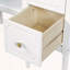 Bureau de coiffeuse antique avec miroir triple et 6 tiroirs