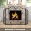 Almore 3 Panel Metal Fireplace Screen