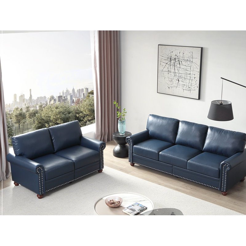 Canapé de salon avec canapé de rangement modulaire 2 + 3 bleu marine