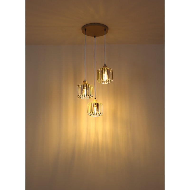 Aksh 3 - Light Natural Geometric Pendant