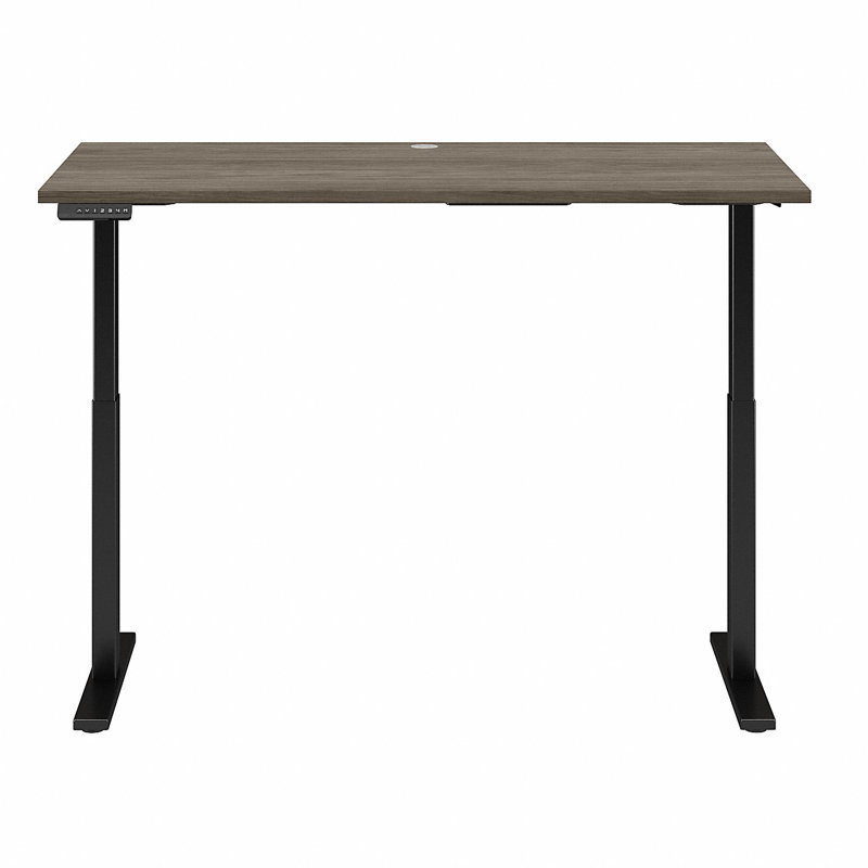 Move 60 Series Adjustable Metal Base Standing Desk, Gray/White, 48" H x 48" W x 23.62" D