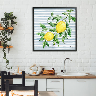Giclée encadrée de juteuse vigne citron, design par Paul Brent