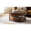 Nikolaus 39.5"W Traditional Solid Wood Base with Caster and Storage Coffee Table-1386025789