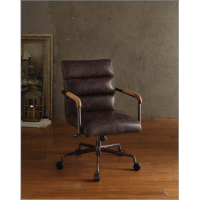 Slate Top Grain Leather Office Chair