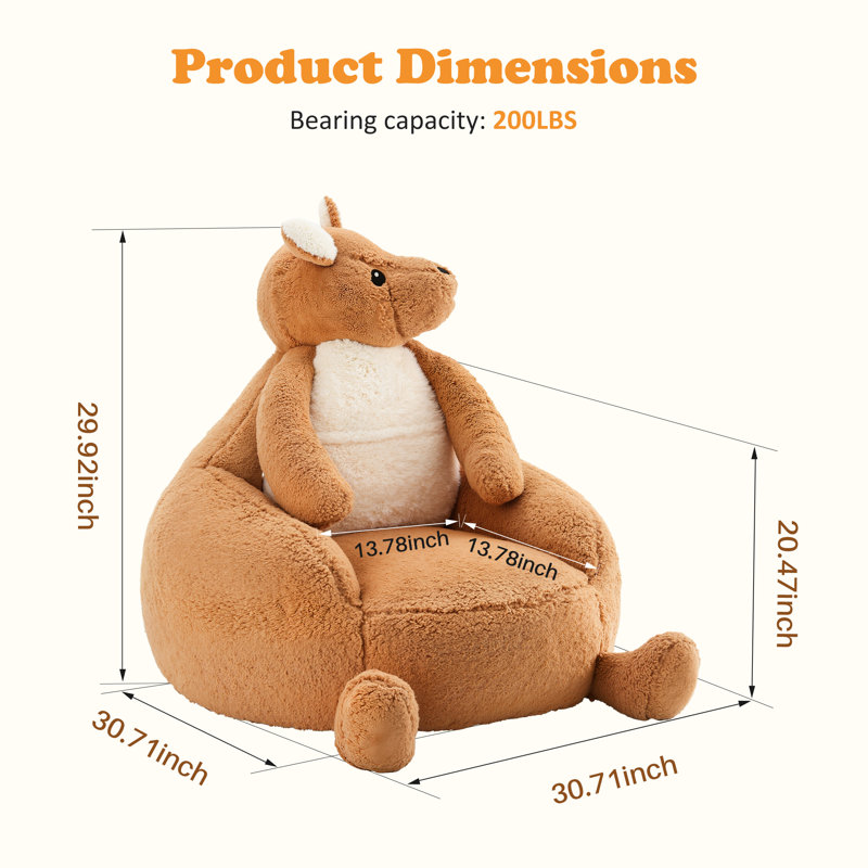 Canapé pour enfant en forme d'animal, fauteuil à billes pour enfant, siège moelleux pour jouer, lire et regarder la télévision pour les tout-petits et les chambres d'enfants