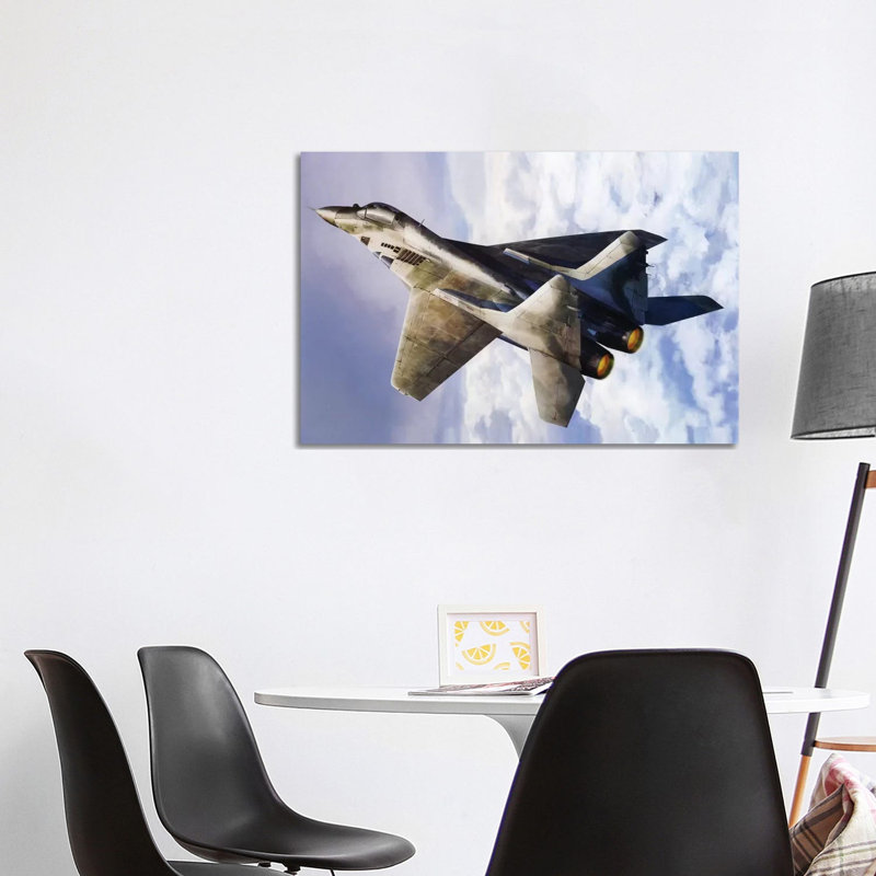 Russian Mig 29 Jet Fighter by Unknown Artist - Wrapped Canvas Print, 101.6 cm H x 66.04 cm W x 1.91 cm D