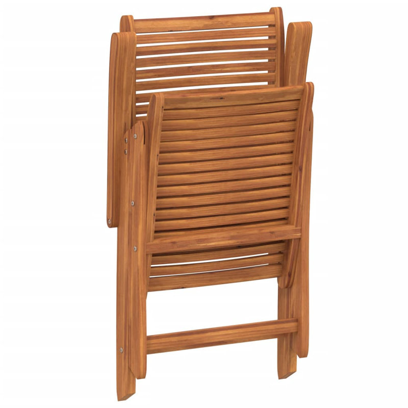 Solid Wood Garden Chair With Cushion Folding Chair Set
