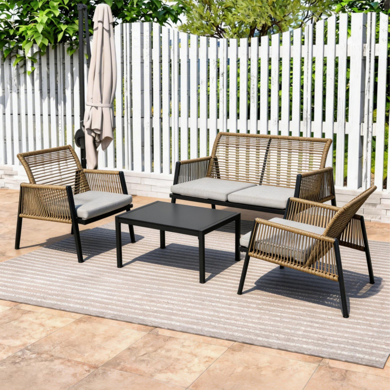 4 - Person Patio Dining Set with Rectangular Table