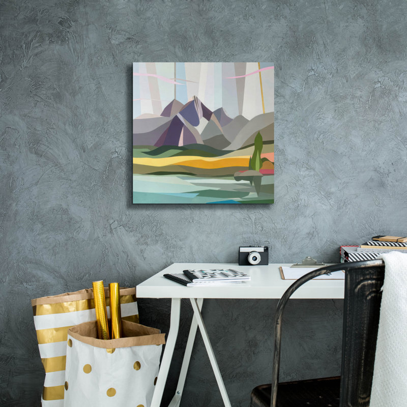  «Sierras Autre côté» par Melba Browne, art mural sur toile, 18 po x 18 po