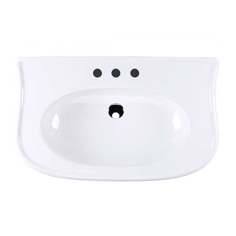 Lirico 35'' L Bathroom Sink, 8" Centers