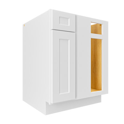 Blind Corner Kitchen Base Cabinet With Top Drawer, Space-Saving Hidden Storage