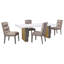 Chaise d'appoint de salle à manger en velours cendré Highmore (ensemble de 2)-878238365