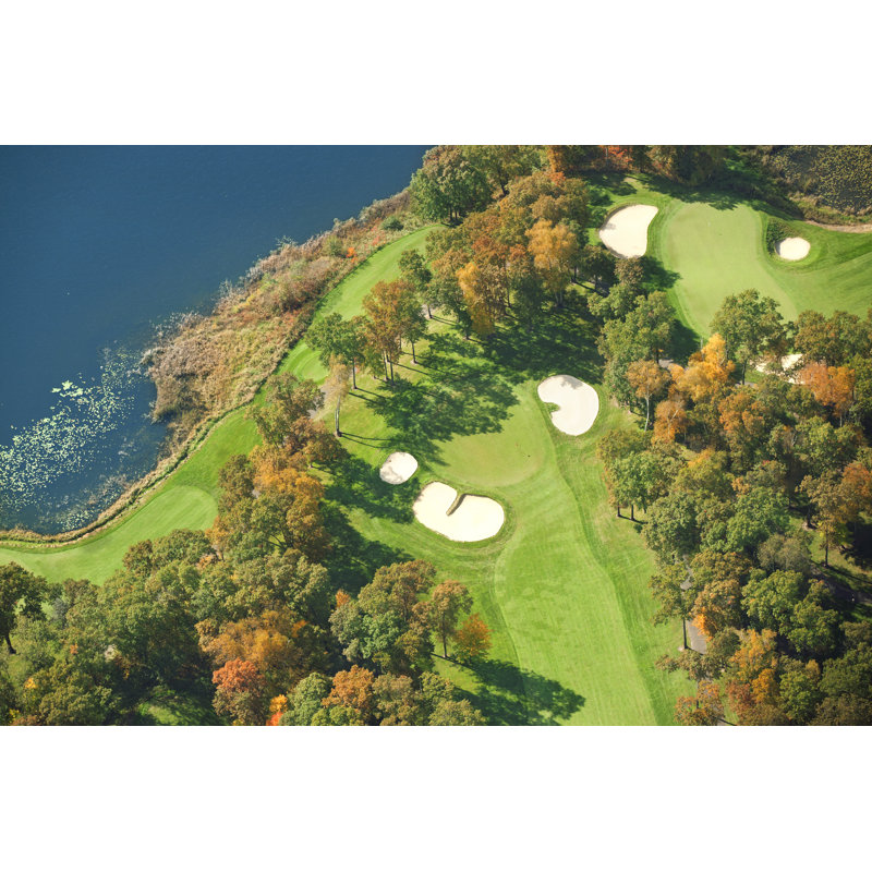 Golf Course In Autumn by Willard - Wrapped Canvas Print, 20cm H x 30cm W