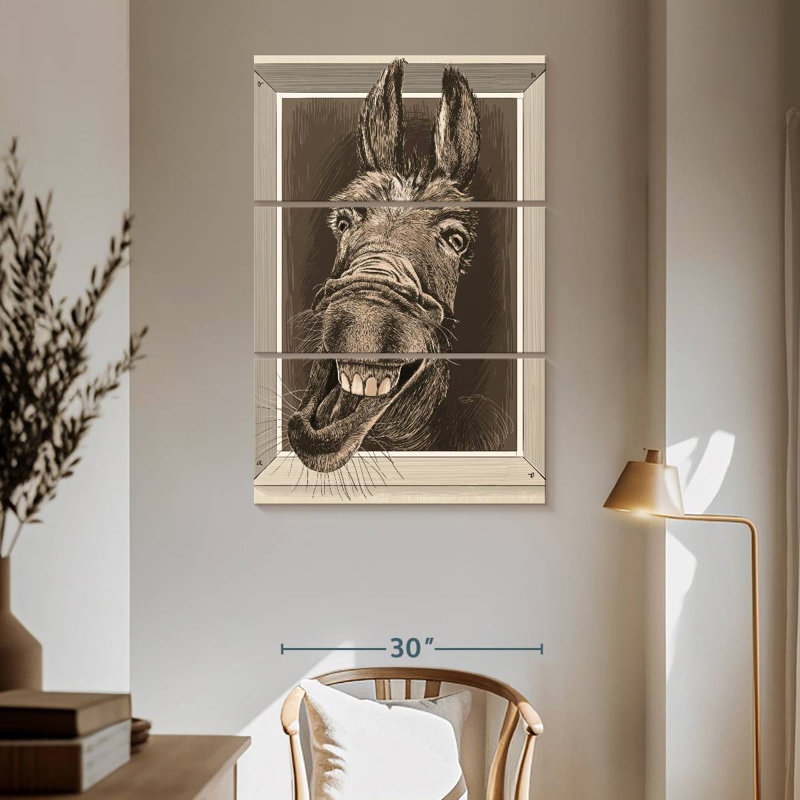 Âne fou Brampt, H 65 po x l 42 po