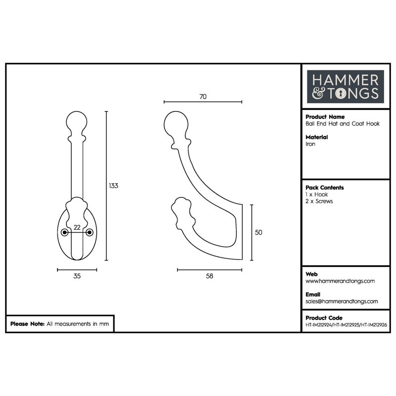 Iron Wall Wall Hook