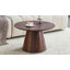 Table basse de style médiéval-moderne, avec placage en grain de bois, table basse ronde classique et ensemble de tables d'appoint-922231407