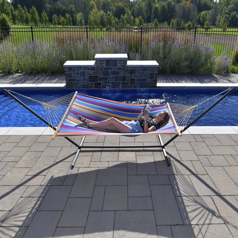 Hamac double 13 pi avec support Vivere, Mauve