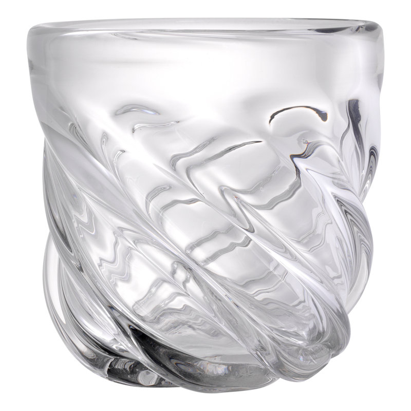 Vase de table Angelito, H 9,84 po x l 9,45 po x P 9,45 po, Transparent