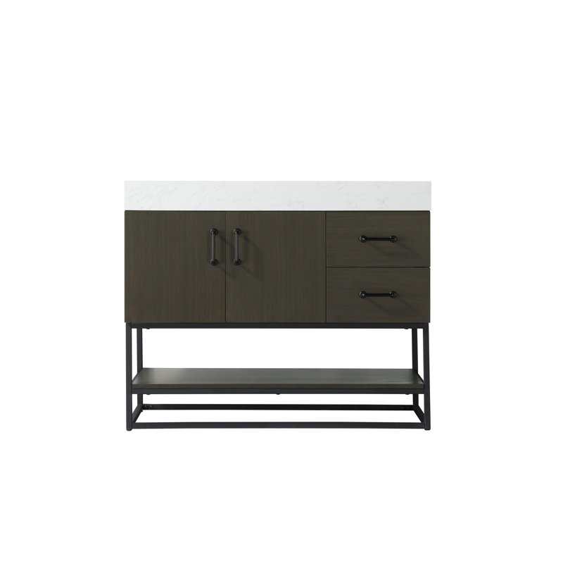 Meuble-lavabo simple 42 po, Brun moka