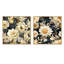 Pétales de fleurs blanches au paradis - ensemble de 2 collages floraux carrés-101848605-101848608