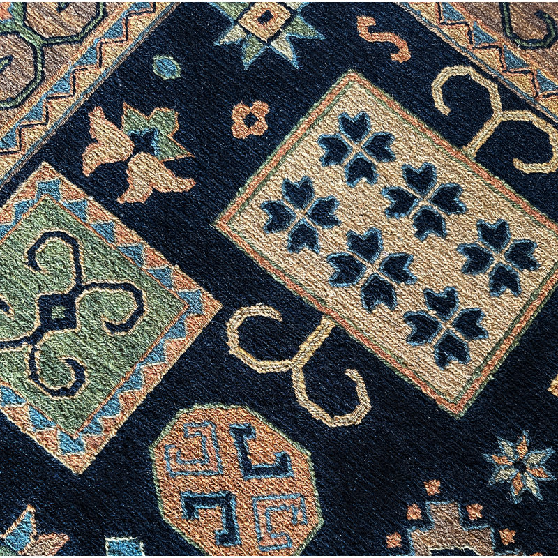 KAZAK 6 BLACK, Rectangle 6' x 9'