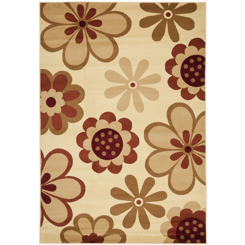Tapis floral Rosario Porcello Performance, Rectangle 6 pi 7 po x 9 pi 6 po