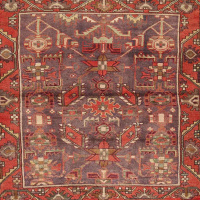 Tapis oriental rouge / beige / mauve