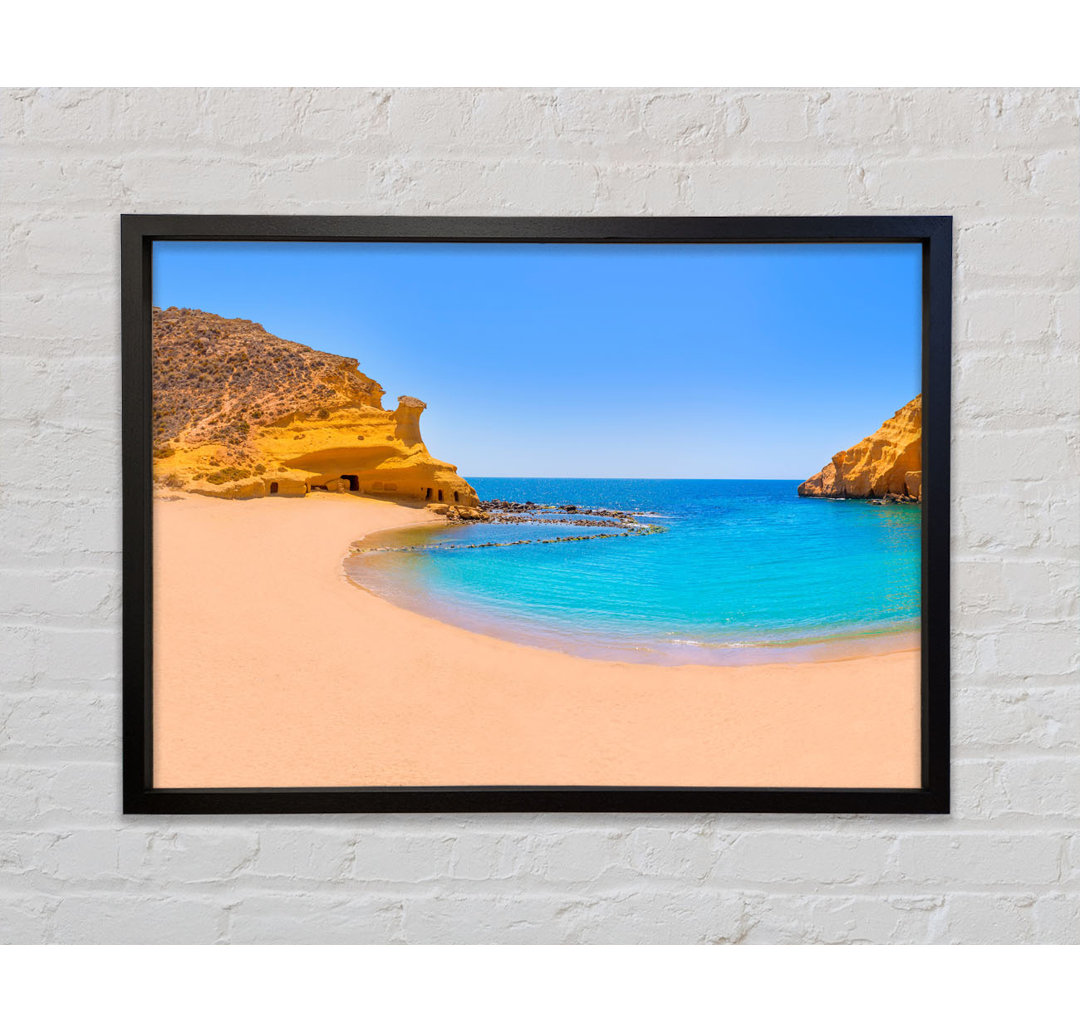 Beach Cove Blue Seas - Einzelner Bilderrahmen Kunstdrucke auf Leinwand