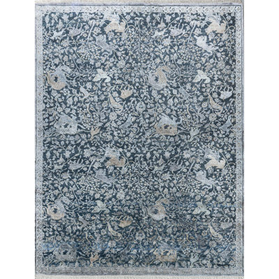 Hand Knotted Floral Area Rug