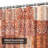 Waterproof Brown Abstract Medieval Patchwork Shower Curtain with 12 Hooks-1516469710