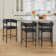 Norka Aunson Upholstered Counter Height Stools with Metal Frame
