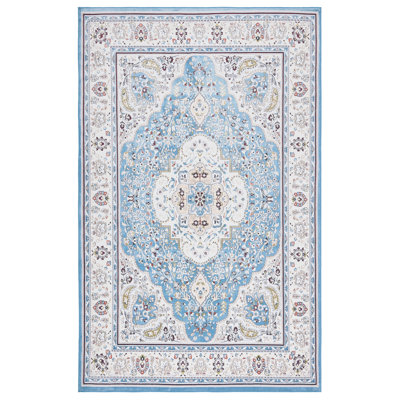 Tapis oriental turquoise / beige