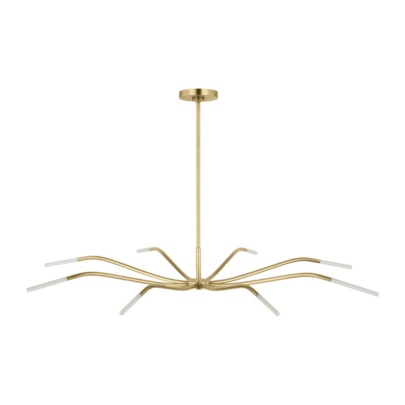 Lajos LED Chandelier, 5.2" H x 50" W x 50" D, Hand-Rubbed Antique Brass, 8 Lights