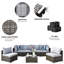 Ensemble de conversation modulaire de huit articles avec coussins-86413265