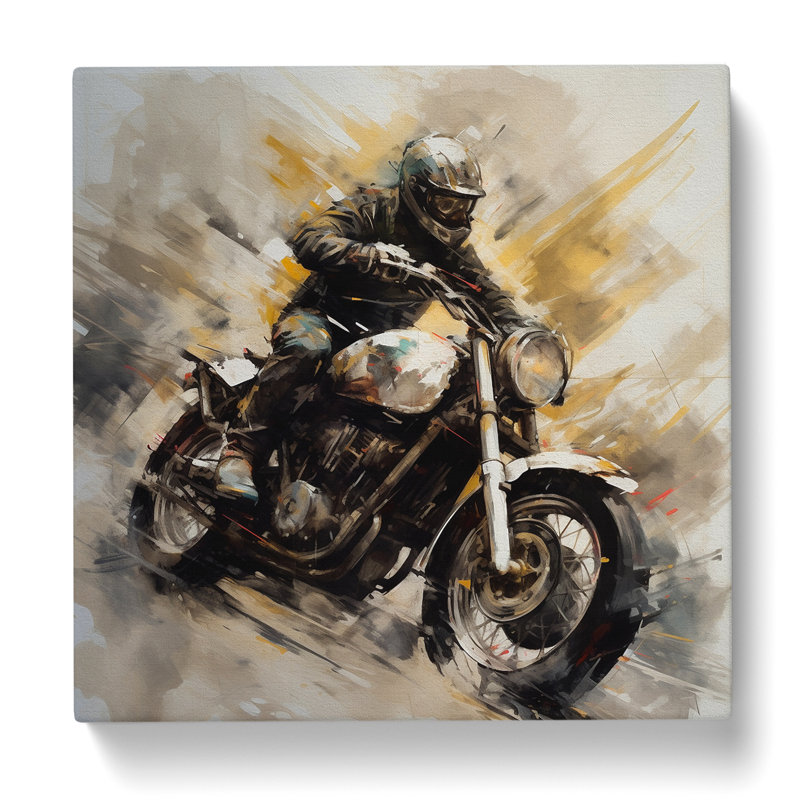 Motorcycle Gestural Art No.1 - Wrapped Canvas, 35cm H x 35cm W x 3cm D