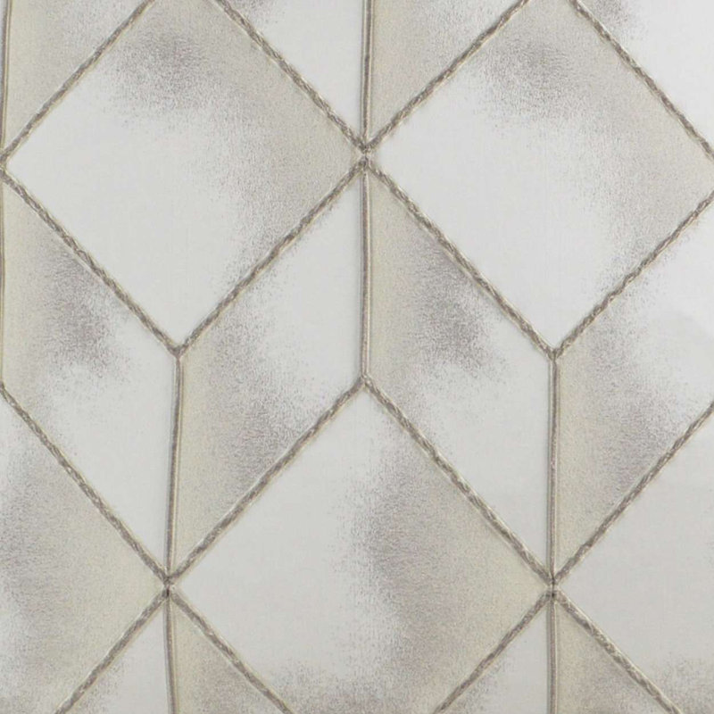 Social Call Geometric Reversible Throw Pillow, Platinum, Square 22"