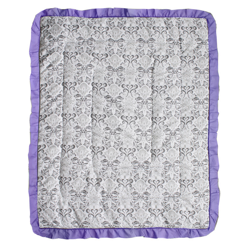 Ensemble de literie pour lit de bébé 9 pièces Ong Damask, Mauve
