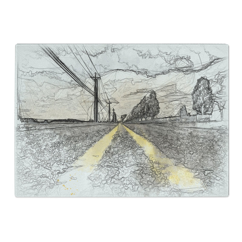 The Open Road Vol.4 Sketch Chopping Board, 20cm W x 28.5cm L