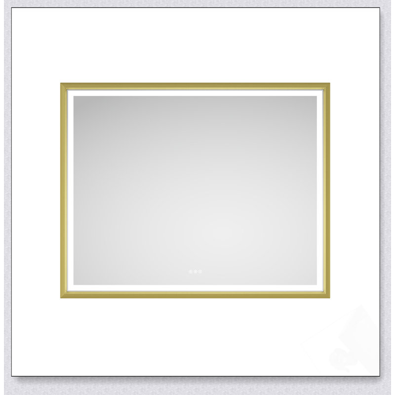 High Lumen LED Lighted Bathroom Mirror With Anti-Fog And Separate Controls, Perfect For Modern Bathrooms And Bedrooms