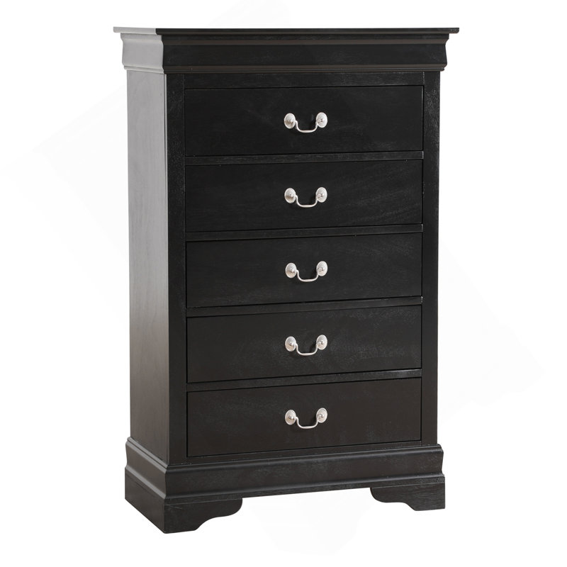 Commode Louisphillipe G2150-CH, noire, Noir