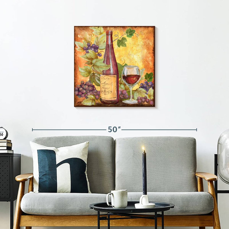 Yarlin Grapevine And Wine, 24" H x 24" W