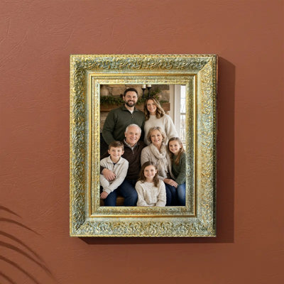 8" x 10" Antique Gold 1PC Vintage Style Picture Frame for Gallery Wall Decor