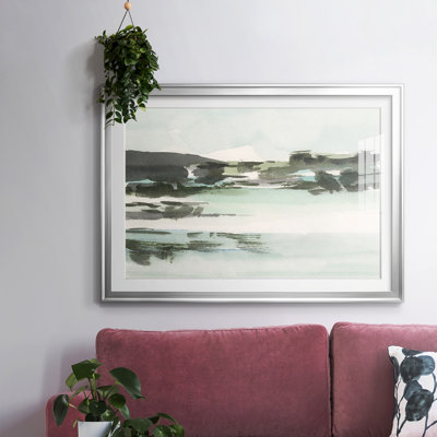 Turquoise Marsh II-FramedFramed Print W Beveled Matt and Glass