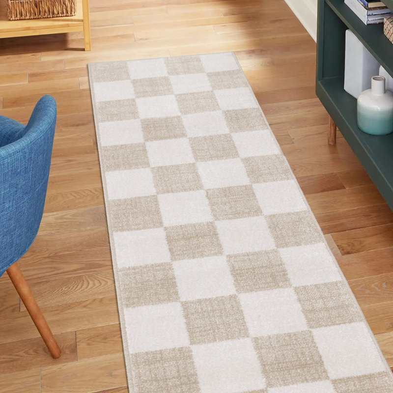Tapis crème / beige Wum Collection, Tapis de couloir 2 pi x 7 pi 7 po, Beige/Cream