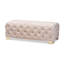 121.92cm Wide Velvet Tufted Rectangle Solid Colour Standard Ottoman-789151787